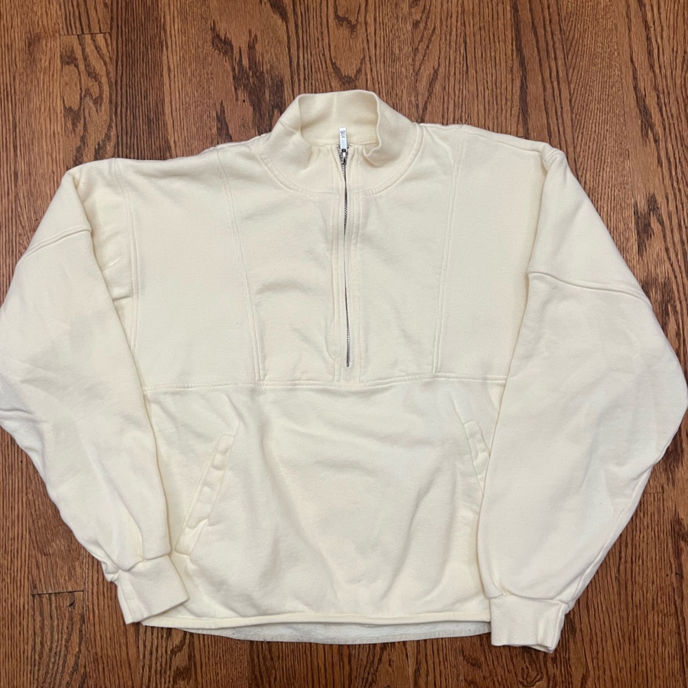 YoungLA Cream Half-Zip Pullover Sweater